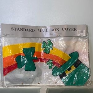 1995 Embroidered Rainbow Shamrock Nylon Mailbox Cover-New in Package
